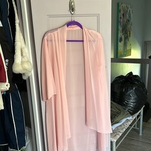 Pink/salmon knee length dress